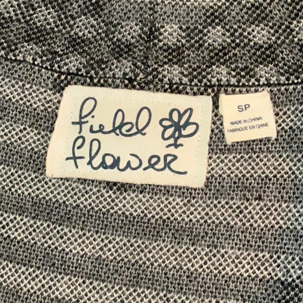 Anthropologie Field Flower Black and Gray Cape Jacket - Picture 5 of 9